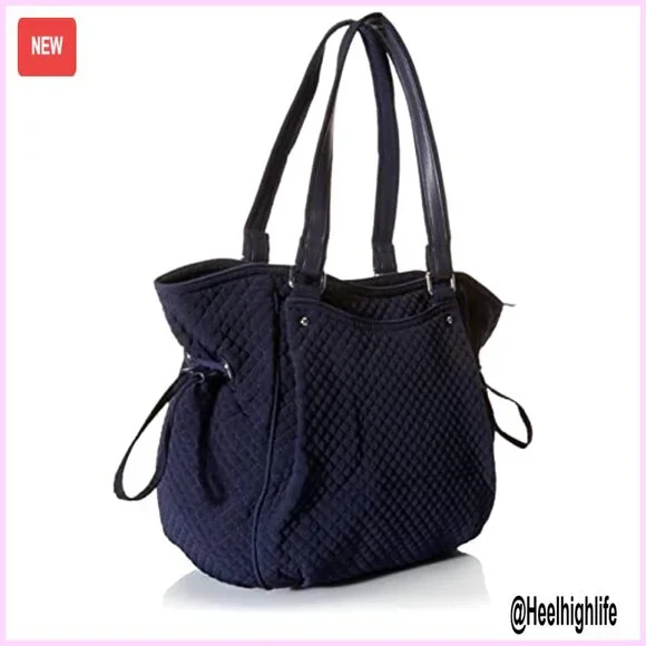 Microfiber Satchel Purse with Adjustable Drawstring and Multiple Pockets